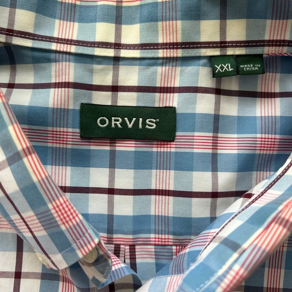 Orvis Men’s button down short sleeve, wrinkle free, casual dress shirt size XXL - Picture 3 of 7